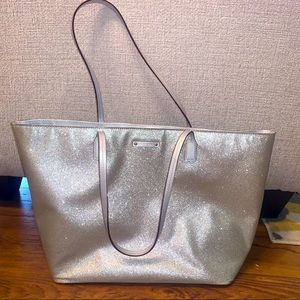 Silver glitter Kate Spade shoulder handbag
